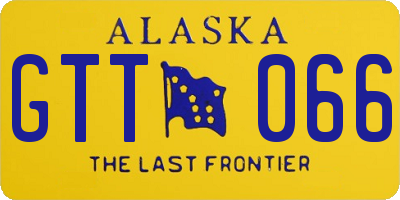 AK license plate GTT066