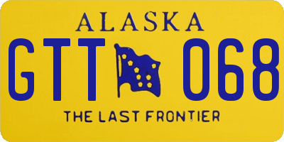 AK license plate GTT068