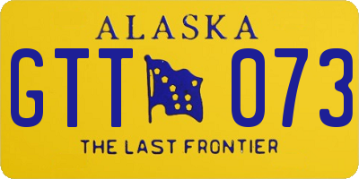 AK license plate GTT073