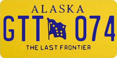 AK license plate GTT074