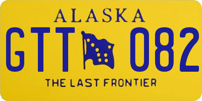 AK license plate GTT082