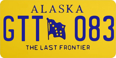 AK license plate GTT083