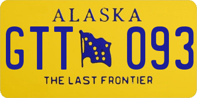 AK license plate GTT093