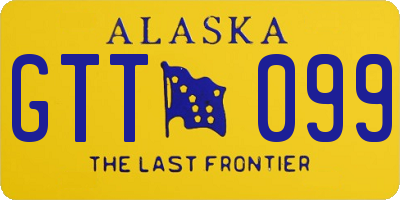 AK license plate GTT099