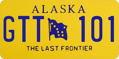 AK license plate GTT101