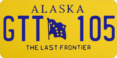 AK license plate GTT105