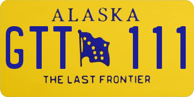 AK license plate GTT111