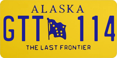 AK license plate GTT114