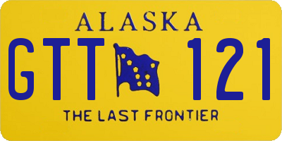 AK license plate GTT121