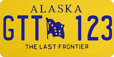 AK license plate GTT123