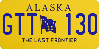 AK license plate GTT130