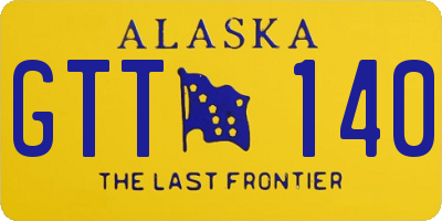 AK license plate GTT140