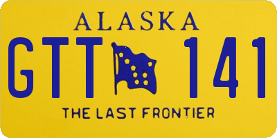 AK license plate GTT141