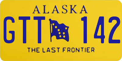 AK license plate GTT142