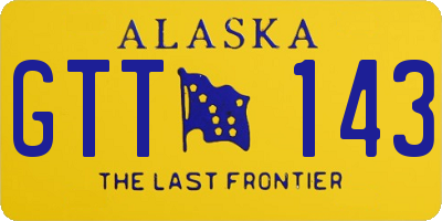 AK license plate GTT143