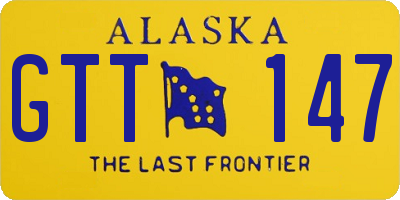 AK license plate GTT147