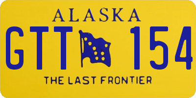 AK license plate GTT154