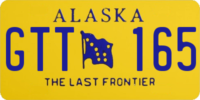 AK license plate GTT165