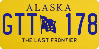 AK license plate GTT178