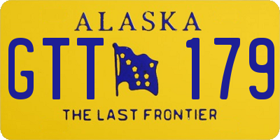 AK license plate GTT179