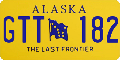 AK license plate GTT182