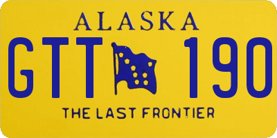 AK license plate GTT190
