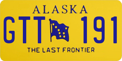 AK license plate GTT191