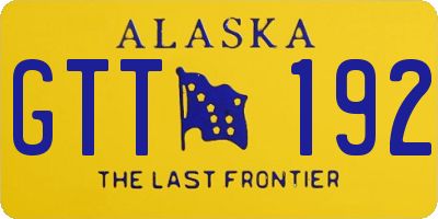 AK license plate GTT192