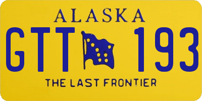 AK license plate GTT193