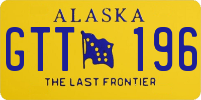 AK license plate GTT196