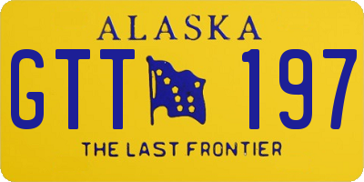 AK license plate GTT197