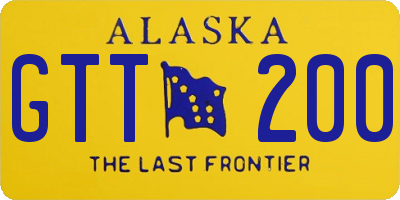 AK license plate GTT200