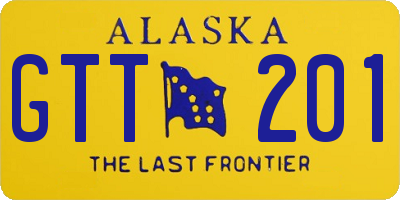 AK license plate GTT201