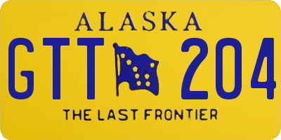 AK license plate GTT204