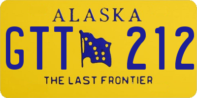 AK license plate GTT212