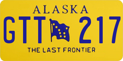 AK license plate GTT217