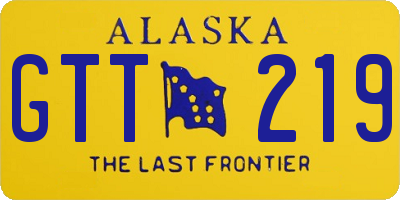 AK license plate GTT219