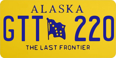 AK license plate GTT220