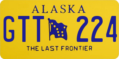 AK license plate GTT224