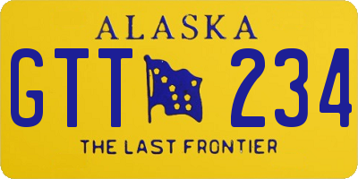 AK license plate GTT234