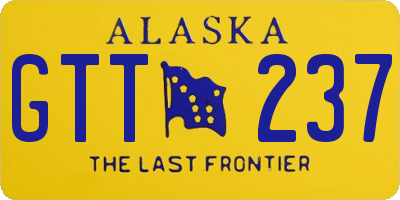 AK license plate GTT237