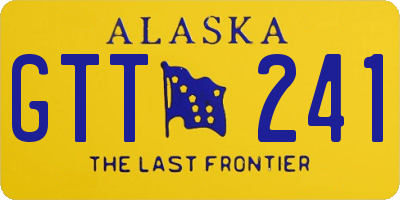 AK license plate GTT241