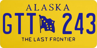 AK license plate GTT243
