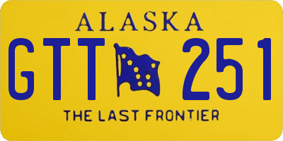 AK license plate GTT251