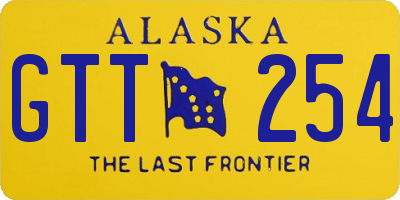 AK license plate GTT254