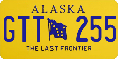 AK license plate GTT255
