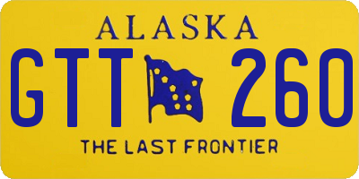 AK license plate GTT260