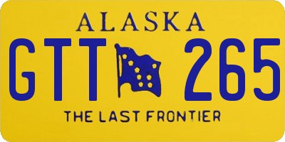 AK license plate GTT265