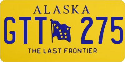 AK license plate GTT275