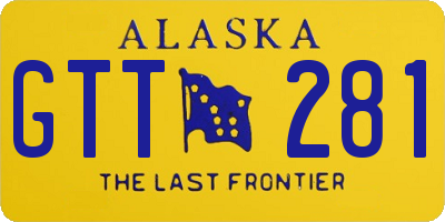 AK license plate GTT281
